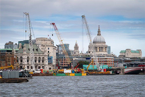 Site of the access shaft to the tunnel for the new London sewerage system.