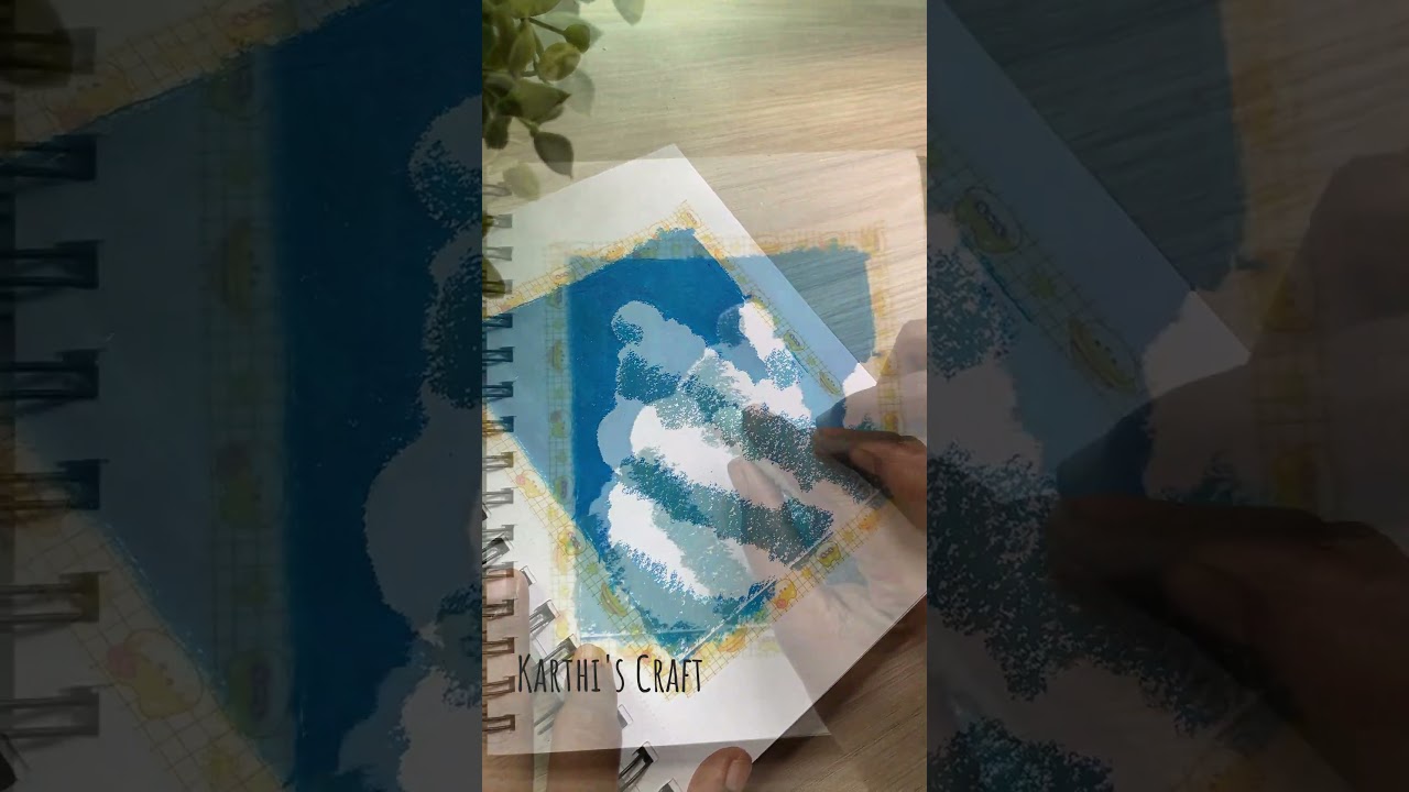 How to draw a Cloud Easily☁️ #shortsfeed #shortsvideo #drawing #tutorialtamil #oilpastel